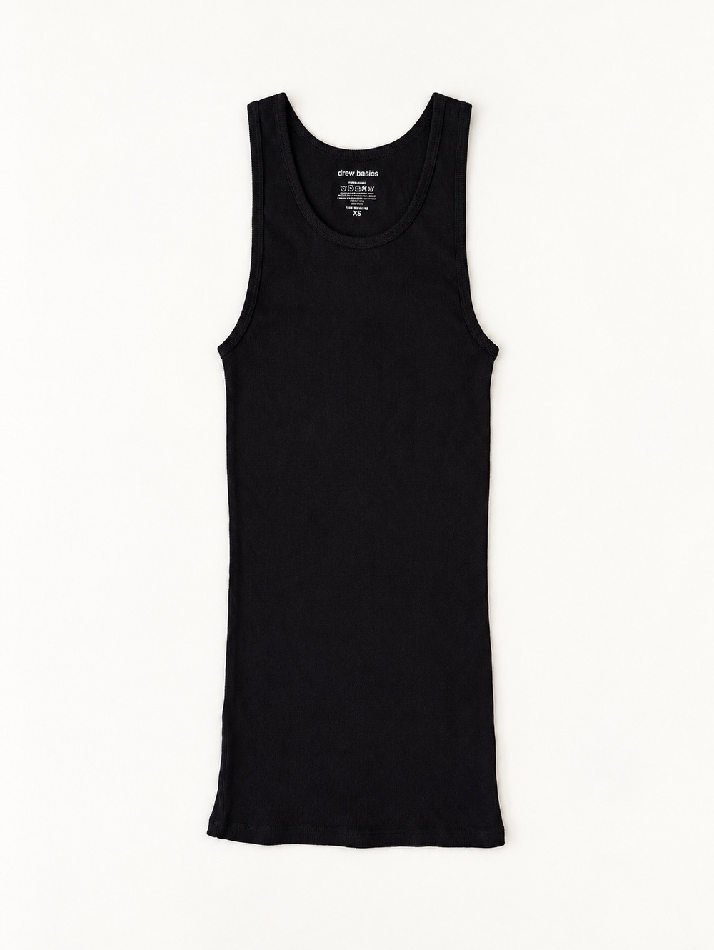 Drew House black ribbed tank top, size XS NWOT